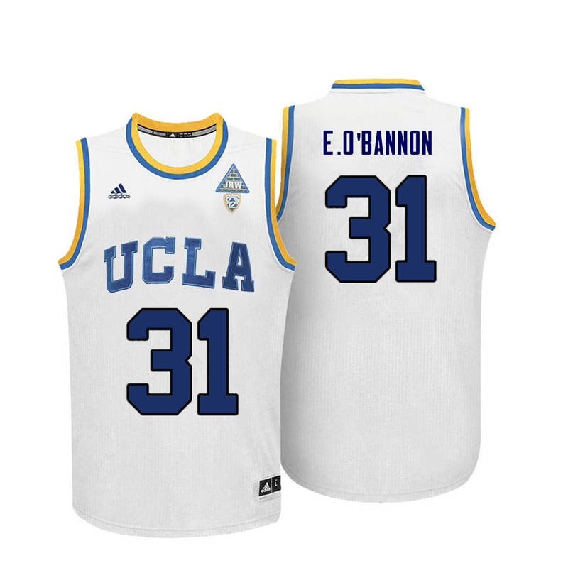 Men UCLA Bruins #31 Ed O'Bannon College Basketball Jerseys-White - Click Image to Close